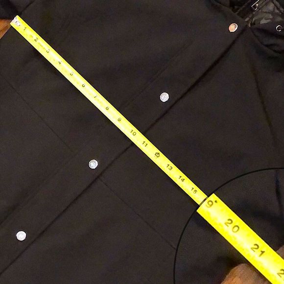 RALPH LAUREN Black Hooded Coat w Diamond Quilt Accents Double Zipper Sz XL - Picture 6 of 8